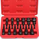 12-Piece Magnetic Nut Driver Set - Premium Impact Power Hex Nut Driver Drill Bit Master Kit, SAE & Metric, 1/4-Inch Quick-Change
