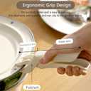 2 x 2-Pack Hot Plate Gripper Tongs for Safely Handling Hot Plates, Bowls, Pizza Pans, Air Fryers, and Microwave Oven Dishes