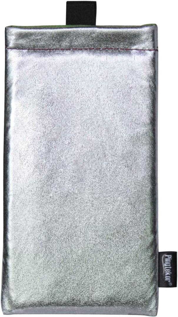 Thermal Phone Case for Hot & Cold Weather, Insulated Phone Pouch Prevents Overheating & Extends Battery Life,for iPhone 15Pro Max/14Pro Max/GalaxyA54 and Similar Sized Phones-Silver（Medium）