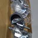 Caster Wheels, 3" Locking Swivel Stem Casters Set of 4, M10-1.5x25mm(Screw Diameter 10 mm, Length 25 mm) Rubber Casters with 360 Degree No Noise Wheels for Furniture