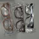 3 Pack Bifocal Reading Glasses for Women Men Bi-focal Readers PC Frame Fixed Hinge Dual Focal Clear Top Eyewear, Black + Pretty Pink + Pea Color, +3.00