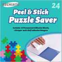 Preserve 4 X 1000 Puzzle Saver Glue Sheets 24 Pack - Quick Stick Adhesive for Puzzles, Easy Application, Mess-Free Framing, Compatible with Puzzle Frames