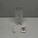 Globe Electric LED Integrated Rechargeable Crystal Portable Touch Lamp with Included Remote Control and USB Cable