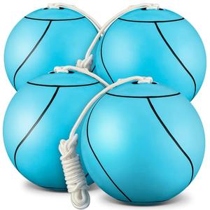 Shappy Tetherball Soft Tether Balls and Rope Set Game Replacement Tetherball Set Rubber Tether Ball Equipment for Kids Adults Indoor Outdoor Playground Yard Backyard Play(Sky Blue)