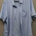 COOFANDY Mens Button Down Short Sleeve Shirts Casual Textured Shirt with Pocket Summer Beach Wedding Shirts (Clean Blue) Size: XL