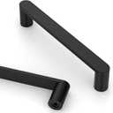 Asidrama 10 Pack 5 Inch(128mm) Matte Black Kitchen Cabinet Handles, Cabinet Pulls Kitchen Cabinet Hardware for Cupboard Drawer Pulls (5" Hole Center)
