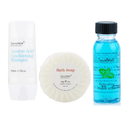 Hotel Toiletries Amenities Bulk Individually Wrapped 30ml Shampoo & Conditioner 2 in 1, Round Tissue Pleated 28g Cleaning Travel Soap In Bulk, 1FLOZ Disposable Outlast Mouthwash 30 Each, 90 Pcs