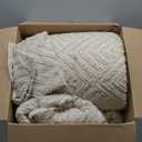 Andency King Size Comforter Set Beige, 3 Pieces Boho King Bedding Comforter Set Cream, All Season Soft Lightweight Tufted Textured Down Alternative Comforter Fluffy Bed Set (King (104"x90"))