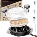 Chicken Shredder Tool Twist Large, BPA Free Meat Shredder with Ergonomic Handle, Non-Slip Food Shredder Tool for Pork, Beef, Set of Chicken Breast Shredder with Brush & Fork (1, Black)