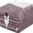 Electric Heated Blanket Full Size 72"x84", Soft Flannel with Overheat Protection, 9 Adjustable Heat Settings & 10-Hour Auto-Off Timer, Fast Heating for Winter Comfort, for Couch & Bed, Purple