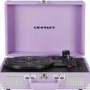Crosley CR8005F-LN Cruiser Plus Vintage 3-Speed Bluetooth in/Out Suitcase Vinyl Record Player Turntable, Lavender