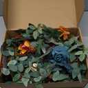 Ling's moment 2PCS Terracotta Arch Flowers Artificial Floral Swags Centerpieces Wedding Decor Mantel Faux Burnt Orange Rose Garland Arrangements for DIY Sweetheart Table Wall Window Welcome Signs