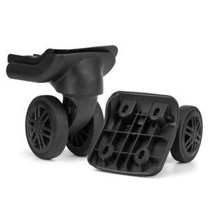 Zoofen Suitcase Wheels Swivel Casters Luggage Wheels Replacement with 4 Screw Holes (W044-B,2 pcs)