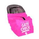 J.L. Childress Gate Check Bag for Car Seats - Travel Bag for Airplane - Includes AIRTAG Holder - Fits All Baby Car Seats, Infant Carriers & Child Booster Seats, Neon Pink