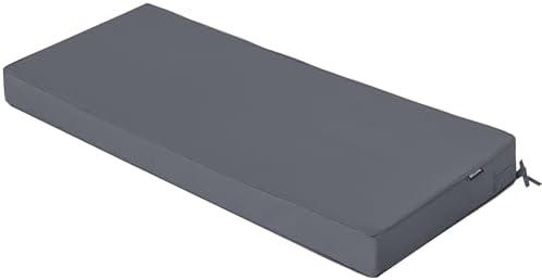 Comcaver Outdoor Bench Cushions 48 x 18 Inch Thick Waterproof Porch Swing Cushions with Tie Patio Furniture Chair Cushion Bench Pad 5 Year Color Fastness Backyard Seat Pads Dark Grey