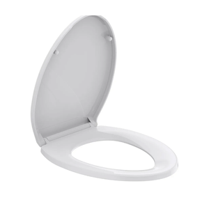 R&T Elongated Toilet Seat B1098, Heavy-Duty up to 440 lbs, Slow Close, Non Slip and Easy to Keep Clean, Easy to Install, White Premium PP Material