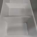 Ziliny 30pcs White 3 Section Serving Tray Bulk Serving Dish Compartment Appetizer Tray Plastic Dessert Platter Divided Disposable Plate for a Tini Bit Older Party