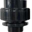 DoE-Compliant Dual Voltage 115/230v Pool Motor Pump with 1.25" & 1.5" NPT Unions (Black1)