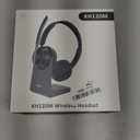 (2025 Upgraded) Wireless Headset with Mic for Work, Bluetooth Headset with Noise Canceling Microphone with Dongle, Charging Base & Mic Mute, Wireless Headphones for Work from Home/PC/Computer (Black)