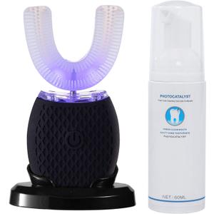 Ultrasonic Toothbrush for Adults Automatic Electric Toothbrush Portable Washable Soft Bristles 30s Automatic Timer Wireless Charging Dual-Use for Travel & Home