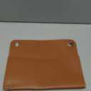 PU Leather Mail Holder Wall Mount Brown PU Leather Letter Holder Vintage Wall File Organizer 2 Ring Binder Hanging File Holder for Decor Storage Letter Postcards Bill Flowers Office Home