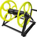 Stainless Steel Garden Hose Reel for 5/8" stainless steels Hoses Reel with Crank Handle Hose Reel Wall Mount 3/4 in Brass Fitting for Hassle-free Outdoor  Holds up to 400-Ft (Hose not included)