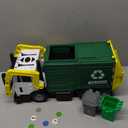 JOYIN Large Friction Powered Garbage Truck Toy Set, Includes Dumpster, Trash Bins, and Learning Cards for Kids, Boy Toys Birthday Gift for Boys Girls Kids Toddler Gift of Easter Basket Stuffers (Green)