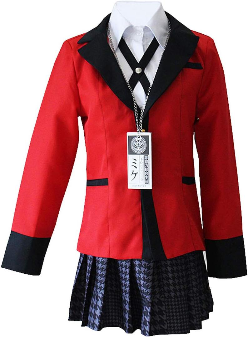 Yumeko Jabami Costume School Uniforms Anime Cosplay Party Full Set (X-Large) Yumeko Jabami Costume School Uniforms Anime Cosplay Party Full Set (X-Large)