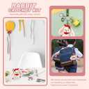 Dapoprren Rabbit Beginners Crochet Kit,Crochet Animal Kit,DIY Knitting Kit Supplies with Yarn, Polyester Fiber,Crochet Hooks,Step-by-Step Instructions Video,Crochet Kit for Beginners