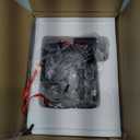 Under Desk PC Mount - No Drilling Heavy Duty 40lbs Capacity, Adjustable Height and Width Clamp-on Desk Leg PC Mount for Standing Desks (Fits 75mm×45mm Legs only), with Non-Slip Pads, Black