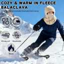 Balaclava Winter Ski Mask for Men Women,Winter Face Masks Drawstring Windproof Hooded Scarf Face Cover Hat Coldproof Warm Cap