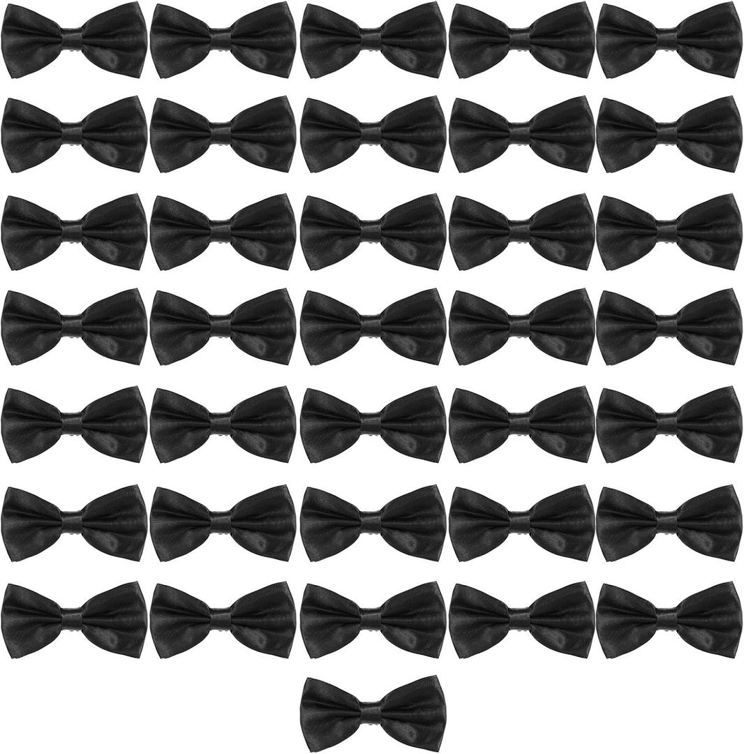 36 Pcs Men's Bow Ties Pre Tied Tuxedo Formal Adjustable Clip On Bow Satin Bowtie for Men Costume Wedding Party