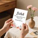 Sister Gifts from Sister Birthday Card,5 * 7 in Thick Card With Envelope Funny Birthday Anniversary Card for Women Sisters