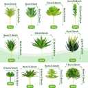 QUOZUO 22pcs Artificial Succulents Realistic Mini Succulent Plants, Green Succulents Small Plants for DIY Crafting Garden Home Arrangement Office Decorations (Unpotted)