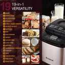 Briskind 1.5 lb Compact Bread Maker Machine with Carrying Handle, 19-in-1
Small Breadmaker for 2-3 People, Gluten Free, Dough, Jam & Yogurt Menus, Delay Timer, Keep Warm, 1.5lb & 1lb Loaf, Low Noise