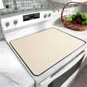 LONGKING 30" x 21" Stove Top Cover for Electric Stove - Silicone Stove Mat for Glass Top Stove, Glass Cooktop Protector, Dish Drying Mats For Kitchen, Range Covers for Electric Stove, Beige