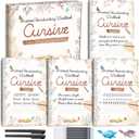 chiazllta 4 Pack Grooved Cursive Handwriting Practice Kit with Disappearing Ink Pens Magic Reusable Grooved Cursive Writing Workbooks Copybook for Beginners （Words&Sentence&Reading&Letters