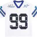 SOLY HUX Mens Jersey Y2k Baggy Shirts Graphic Tees Oversized V Neck Tshirts Summer Tops Size Medium