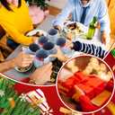 4 Pcs 20 oz Christmas Stemless Glasses Gnome Holiday Glasses Hand Painted Santa Gnome Design Festive Drinkware Mug Cup Gifts Hold Hot Cold Beverages for Xmas Winter Party