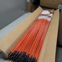 VEVOR Driveway Markers, 100 PCS 48 inch, 0.31 inch Diameter, Orange Fiberglass Poles Snow Stakes with Reflective Tape, 12" Steel Drill Bit & Protection Gloves for Parking Lots (5/16 Inch)