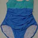 Arena Women's Bodylift Tummy Control U-Clip Back One Piece Shaping Swimsuit, M, Blue/Light Blue