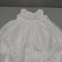 0-6T Baby Girl Party Dress Toddler Lace Embroideryr Evening Dresses with Headwear (White)