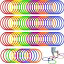 96 Pack Agility Rings 15 Inch Speed Training Hopscotch Rings Plastic Circle Jumping Hoops Agility Hurdles for Athlete Exercise Soccer Football Gymnastics Games Practice Footwork