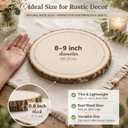 Wood Slices for Centerpieces 10 Pcs Natural Wood Rounds 8-9 Inch for Wedding Table Decor Rustic Centerpiece Base