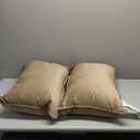 Factory Direct Partners Beige 16" x 24" Rectangle Lumbar Microfiber Pillow with Piping, 2-Pack, 16x24, 2 Count