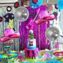 4 Pcs Disco Cowgirl Party Decorations, Silver Disco Ball Balloons Pink Huge Western Cowgirl Hat Foil Balloons for Western Theme Cowgirl Birthday Party Decorations Bachelorette Party Supplies