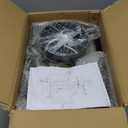 3-Light Ceiling Light Fixture, Black Semi-Flush Mount Chandelier with Geometric Metal Shade, Farmhouse Industrial Lighting for Kitchen Living Room Bedroom Hallway Foyer, E26 Base