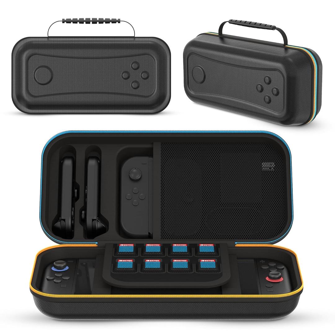 Nintendo Switch 2 carrying case, large-capacity hard shell travel bag,2025 Nintendo Switch second generation hard protective case,Large space to accommodate chargers game card and accessories