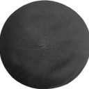 Summer French Beret Breathable Thin Beret Hat Solid Color Beanie for Women Lady (7 1/8, Black)
