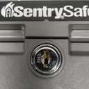 SentrySafe Fireproof Safe Box with Key Lock, Chest Safe with Carrying Handle to Secure Money, Jewelry, Documents, 0.25 Cubic Feet, 6.3 x 15.3 x 12.1 Inches, 1160